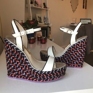 Sophia Webster Lucita Wedges- White/Multi